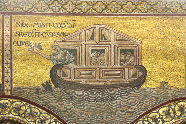 Noah retrieves the dove, Monreale Cathedral, Sicily